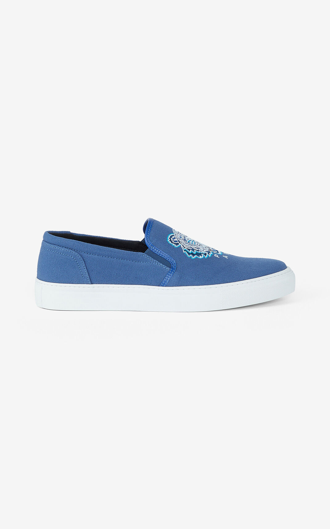 Kenzo K Skate Tiger lace free Sneakers Heren Blauw | 68423OHEU